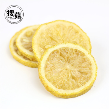 Pure natural organic freeze dried food lemon slices